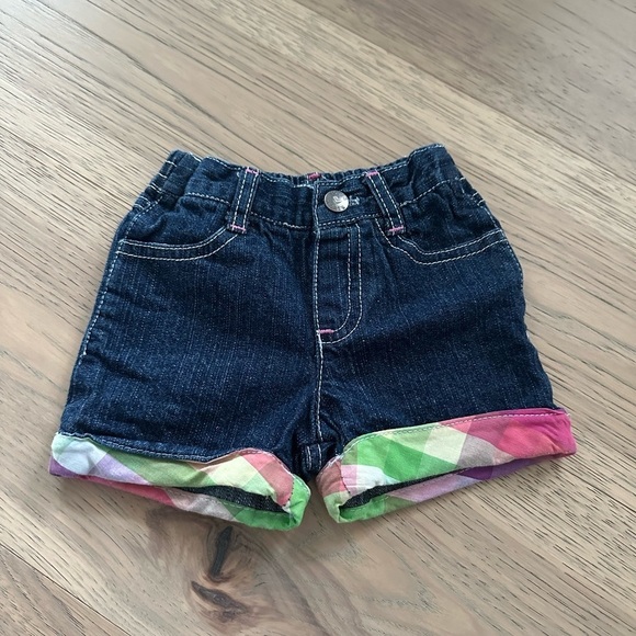 Young Hearts Girls Plaid Button Up Sleeveless Collared Tank Shorts Set Size 18M - Picture 10 of 12